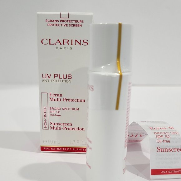 SEALED ✅ Clarins UV PLUS Anti-Pollution Sunscreen Multi-Protection SPF 50 ✨ NIB - Picture 4 of 4